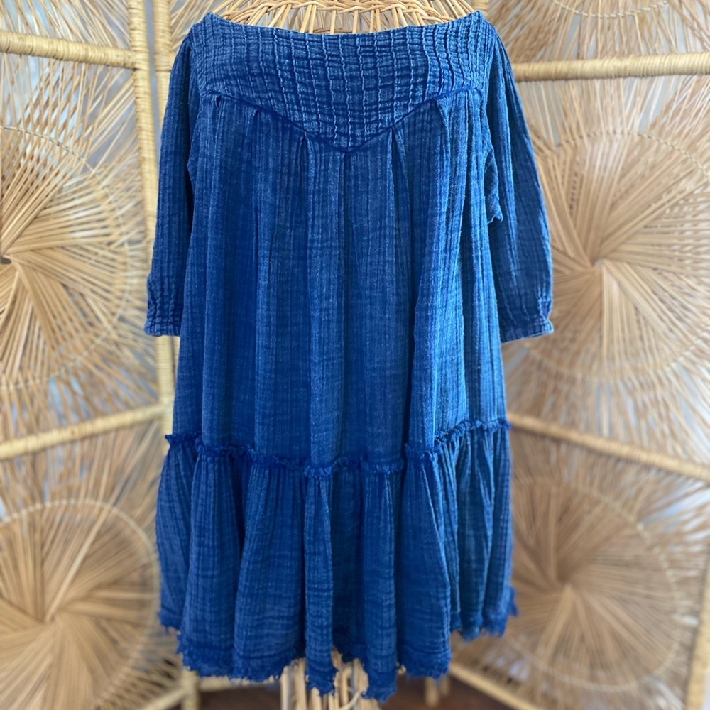 Free People navy blue dress size small.